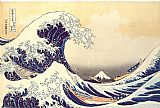 Unknown Artist Famous Paintings - The Great Wave at Kanagawa by Katsushika Hokusai